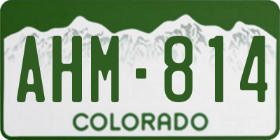 CO license plate AHM814