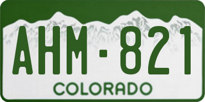 CO license plate AHM821
