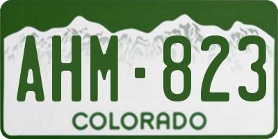 CO license plate AHM823