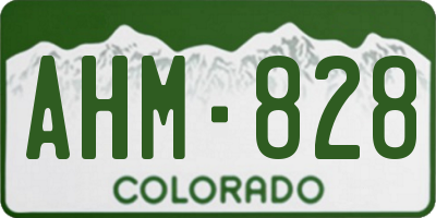 CO license plate AHM828