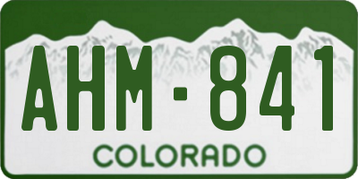 CO license plate AHM841
