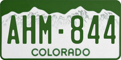 CO license plate AHM844
