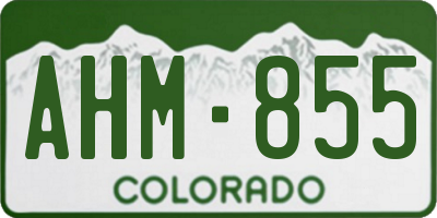 CO license plate AHM855