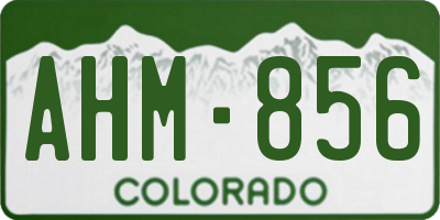CO license plate AHM856