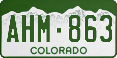 CO license plate AHM863