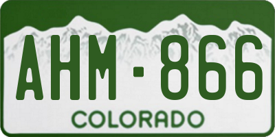 CO license plate AHM866