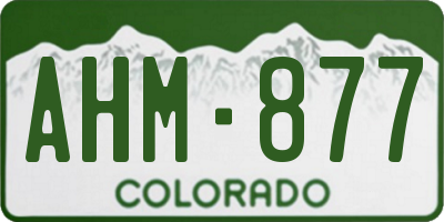 CO license plate AHM877
