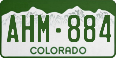 CO license plate AHM884