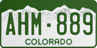 CO license plate AHM889