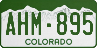CO license plate AHM895