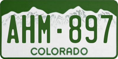 CO license plate AHM897