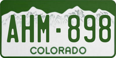 CO license plate AHM898