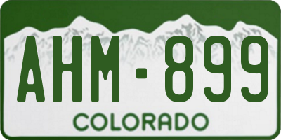 CO license plate AHM899