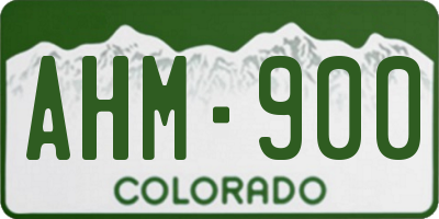 CO license plate AHM900