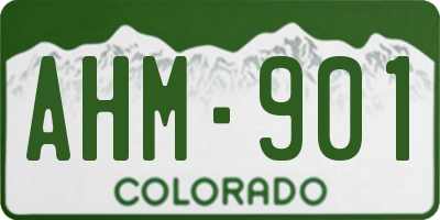 CO license plate AHM901