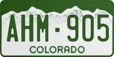CO license plate AHM905
