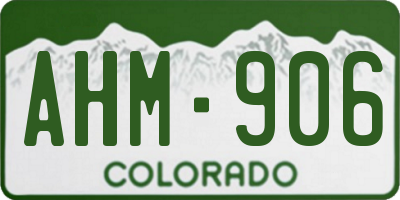 CO license plate AHM906