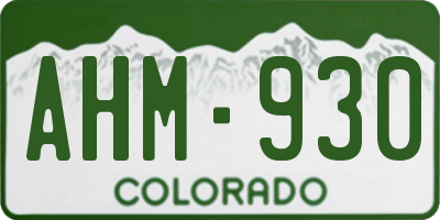 CO license plate AHM930