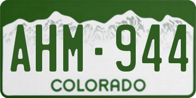 CO license plate AHM944