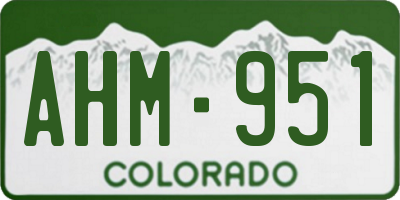 CO license plate AHM951