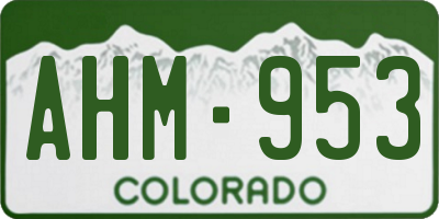 CO license plate AHM953