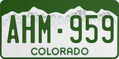 CO license plate AHM959