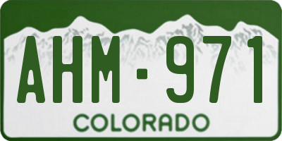 CO license plate AHM971