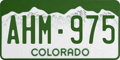 CO license plate AHM975