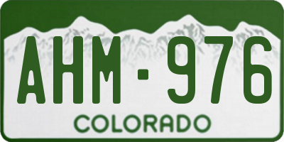 CO license plate AHM976