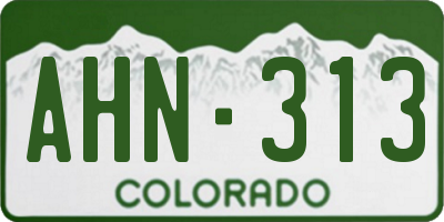 CO license plate AHN313