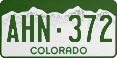 CO license plate AHN372