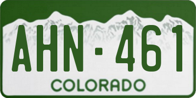CO license plate AHN461