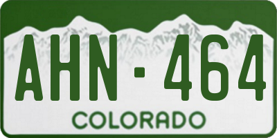 CO license plate AHN464