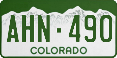 CO license plate AHN490