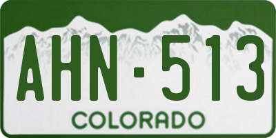 CO license plate AHN513
