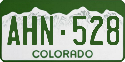 CO license plate AHN528