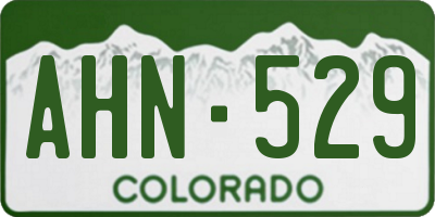 CO license plate AHN529