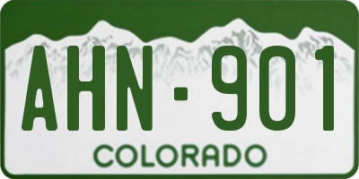 CO license plate AHN901