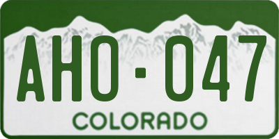 CO license plate AHO047