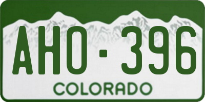 CO license plate AHO396