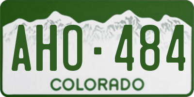 CO license plate AHO484