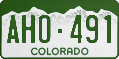 CO license plate AHO491