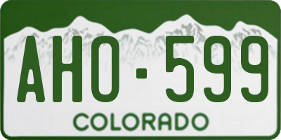 CO license plate AHO599