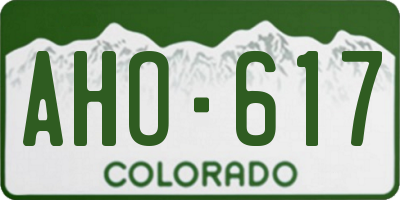 CO license plate AHO617
