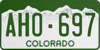 CO license plate AHO697