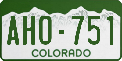 CO license plate AHO751