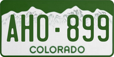 CO license plate AHO899