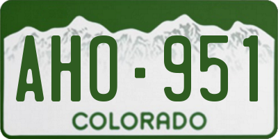 CO license plate AHO951