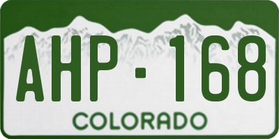 CO license plate AHP168