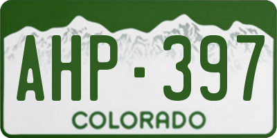 CO license plate AHP397